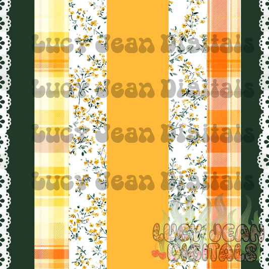 yellow floral stripes Seamless File- 2026