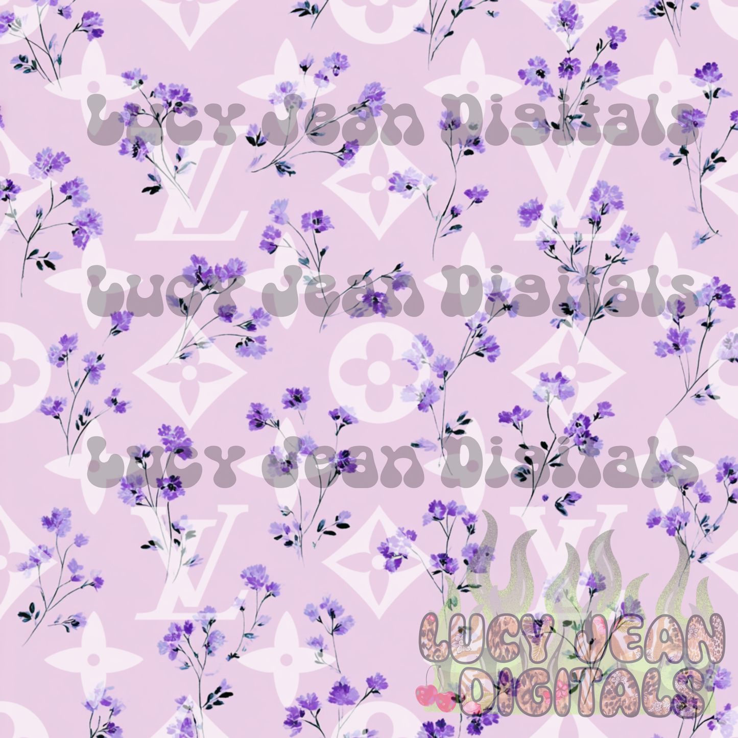 Boujee Lavender vintage floral Seamless File- 2026