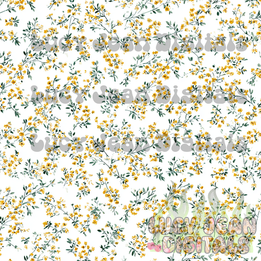 Darker yellow white floral Seamless File- 2026