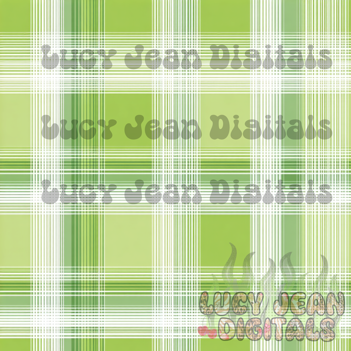 Green Plaid Seamless File- 2026
