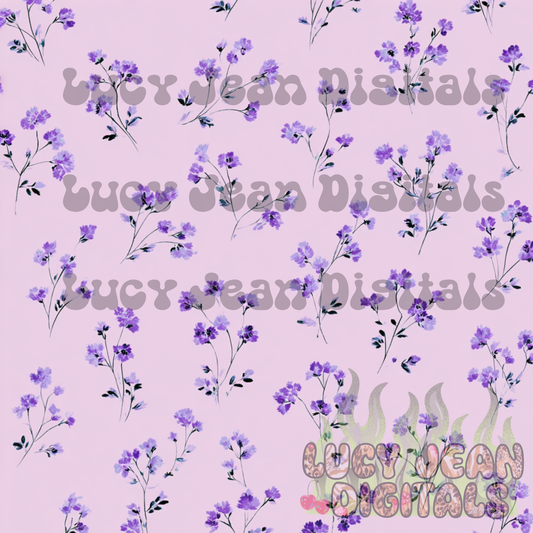 Lavender vintage floral Seamless File- 2026