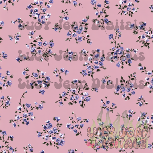 Purple vintage floral Seamless File- 2026