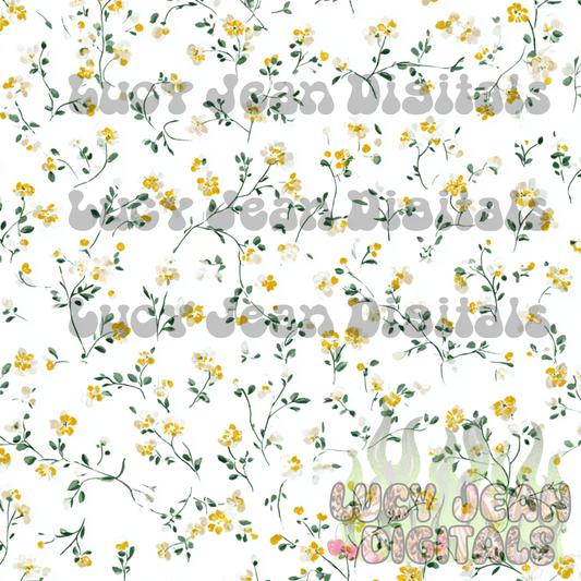 yellow white floral Seamless File- 2026