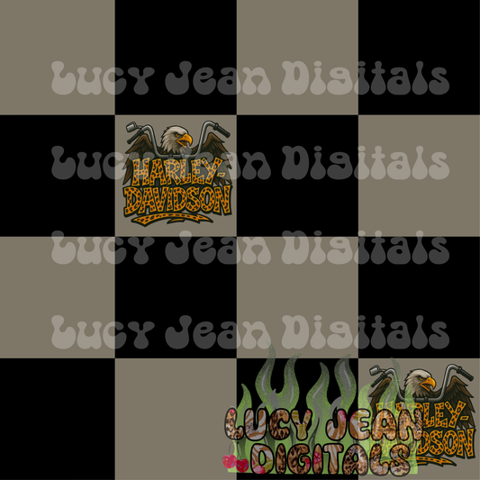 Hd motorcycle eagle checkered Seamless File