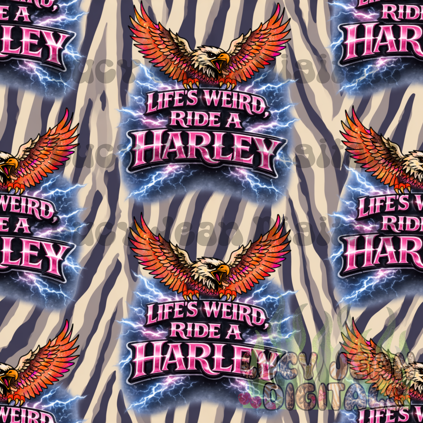 Life’s weird HD motorcycle Seamless File- 2026