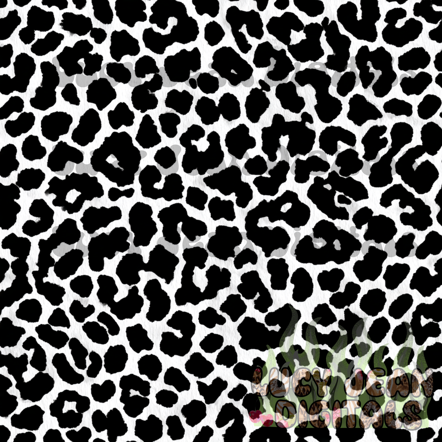 Black/white leopard print Seamless File- 2026