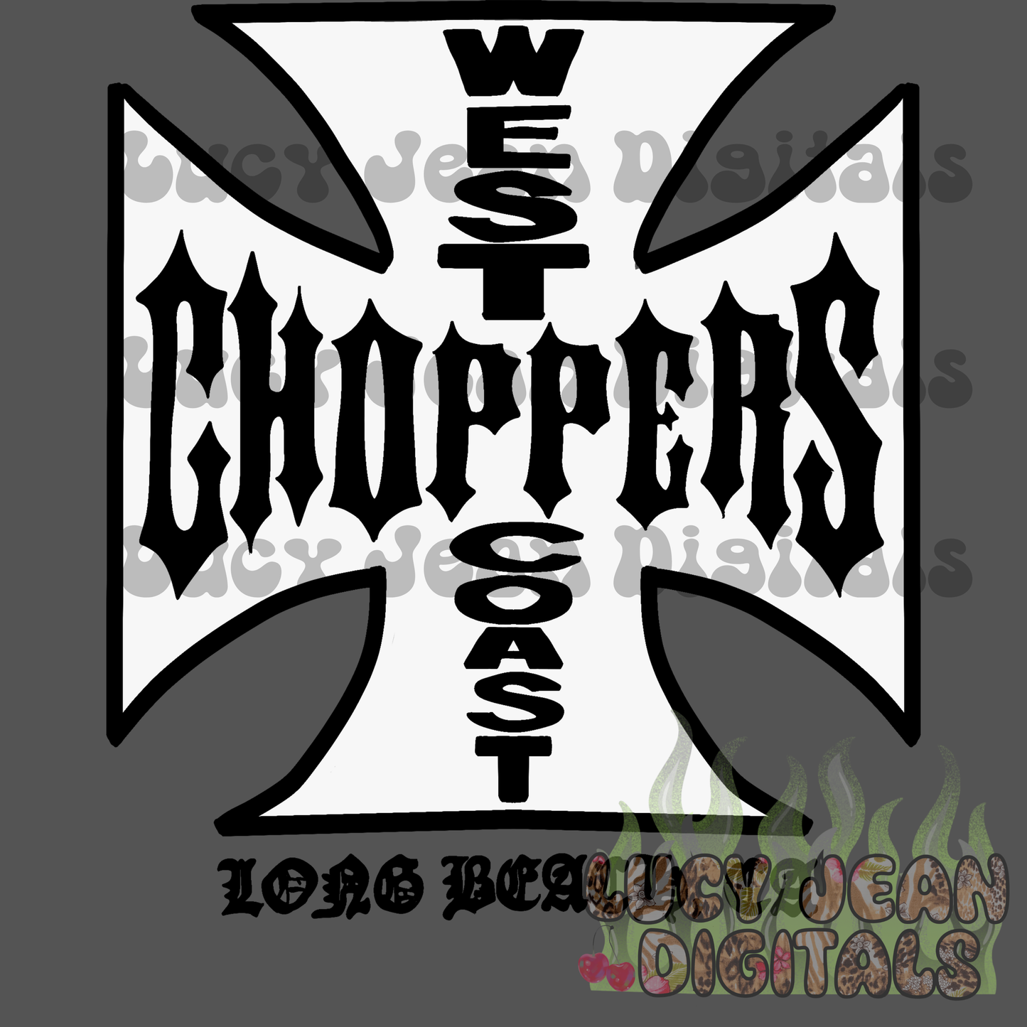 WC choppers motorcycle white/black PNG- 2026