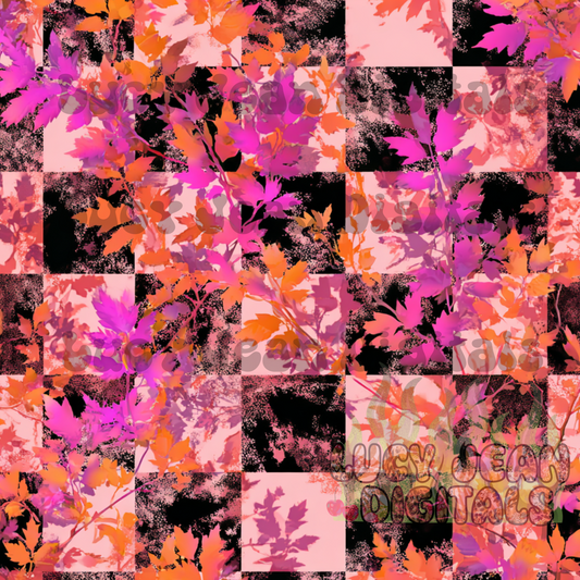 Pink Orange checkered camo Seamless File