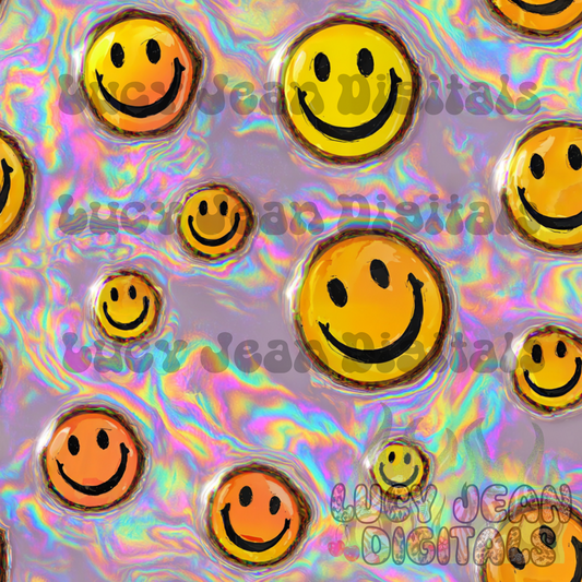 Holographic smileys Seamless File