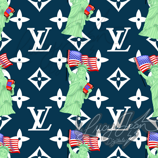 Boujee Lady Liberty seamless File- 2026