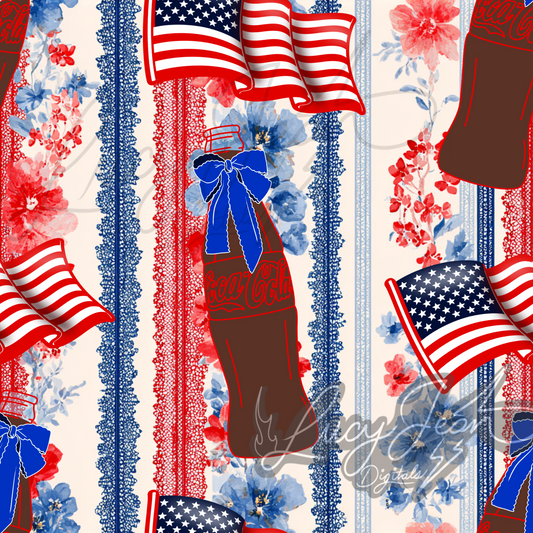 Soda American flag Seamless File- 2026