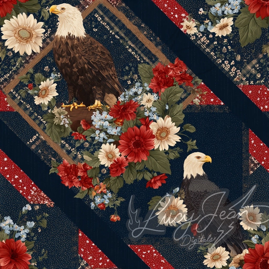 Quilted granny American eagle Seamless File- 2026