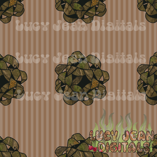 camo Bows Christmas stripes Seamless File