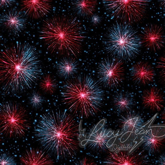 Sparkling Fireworks Seamless File- 2026