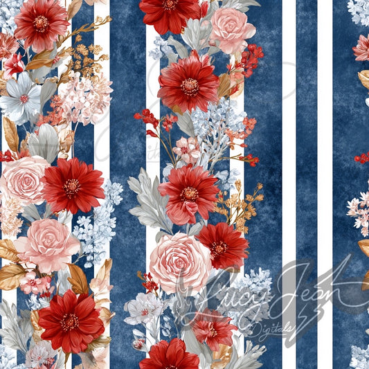 Americana vintage floral vibes Seamless File- 2026