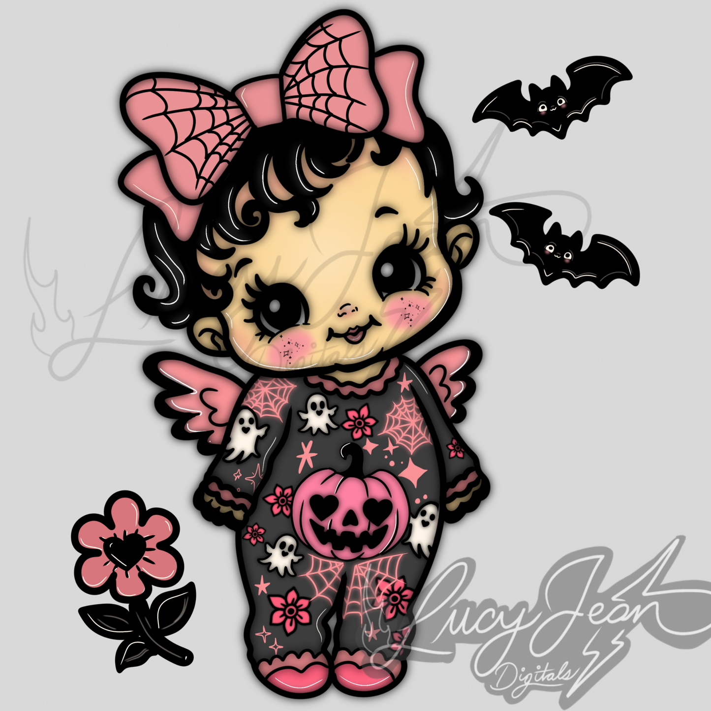LIMITED Halloween Kewpie Ghost PNG