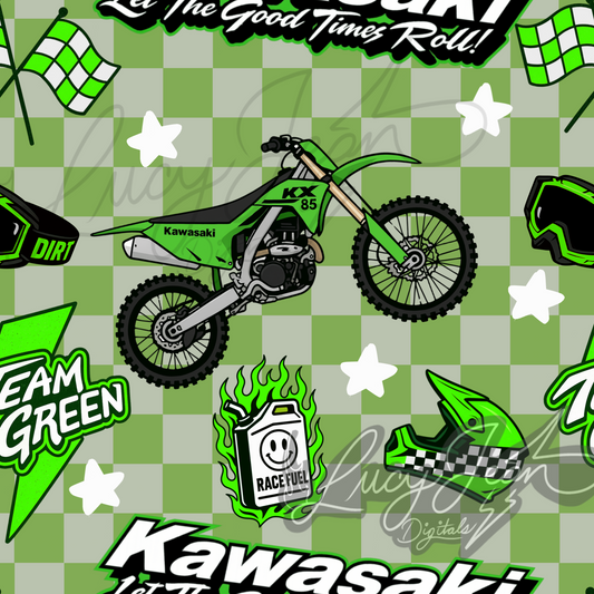 Team green mini 85 dirt bike Seamless File-2026