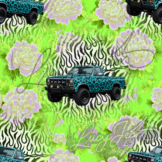 Neon F Truck in cheetah Seamless File- 2026