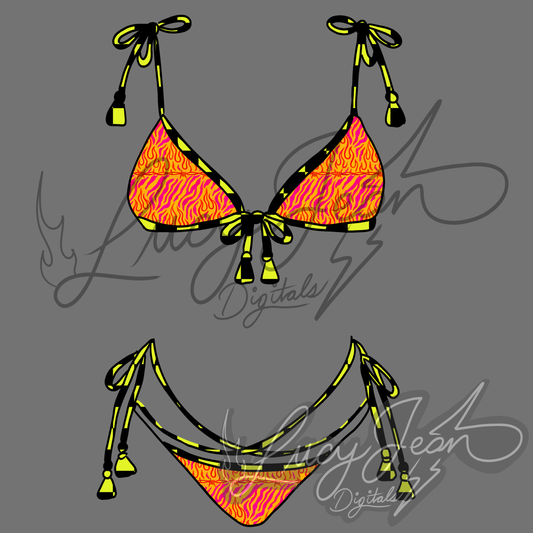 Neon beach bikini PNG- 2026