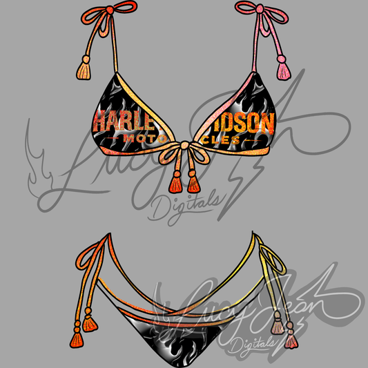 Neon beach bikini HD motorcycle PNG- 2026