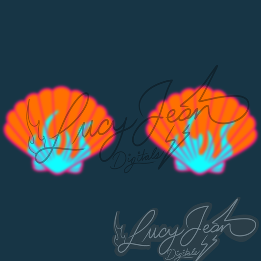 Airbrush Flame Shells PNG- 2026