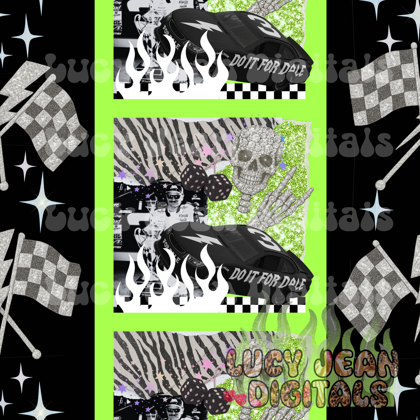 *LIMITED* Racecar Collage Seamless File