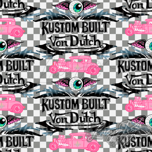 Y2K pink hot rod checkered Seamless File-2026
