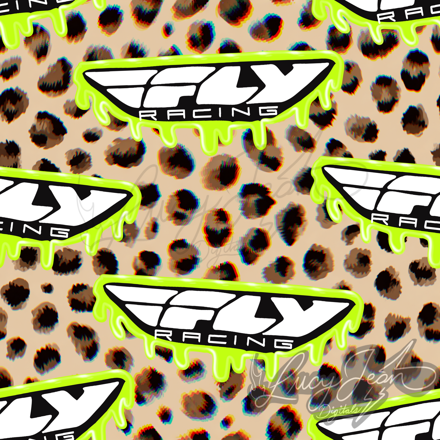 Lime green drippy moto brand leopard seamless file-2026