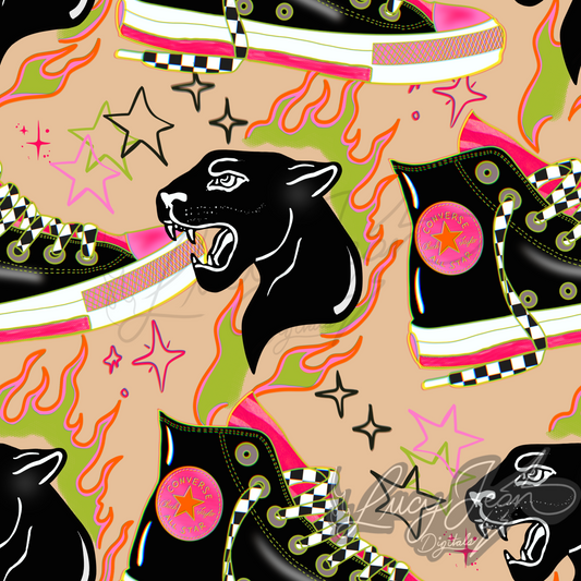 Panther/ sneakers y2k seamless file-2026