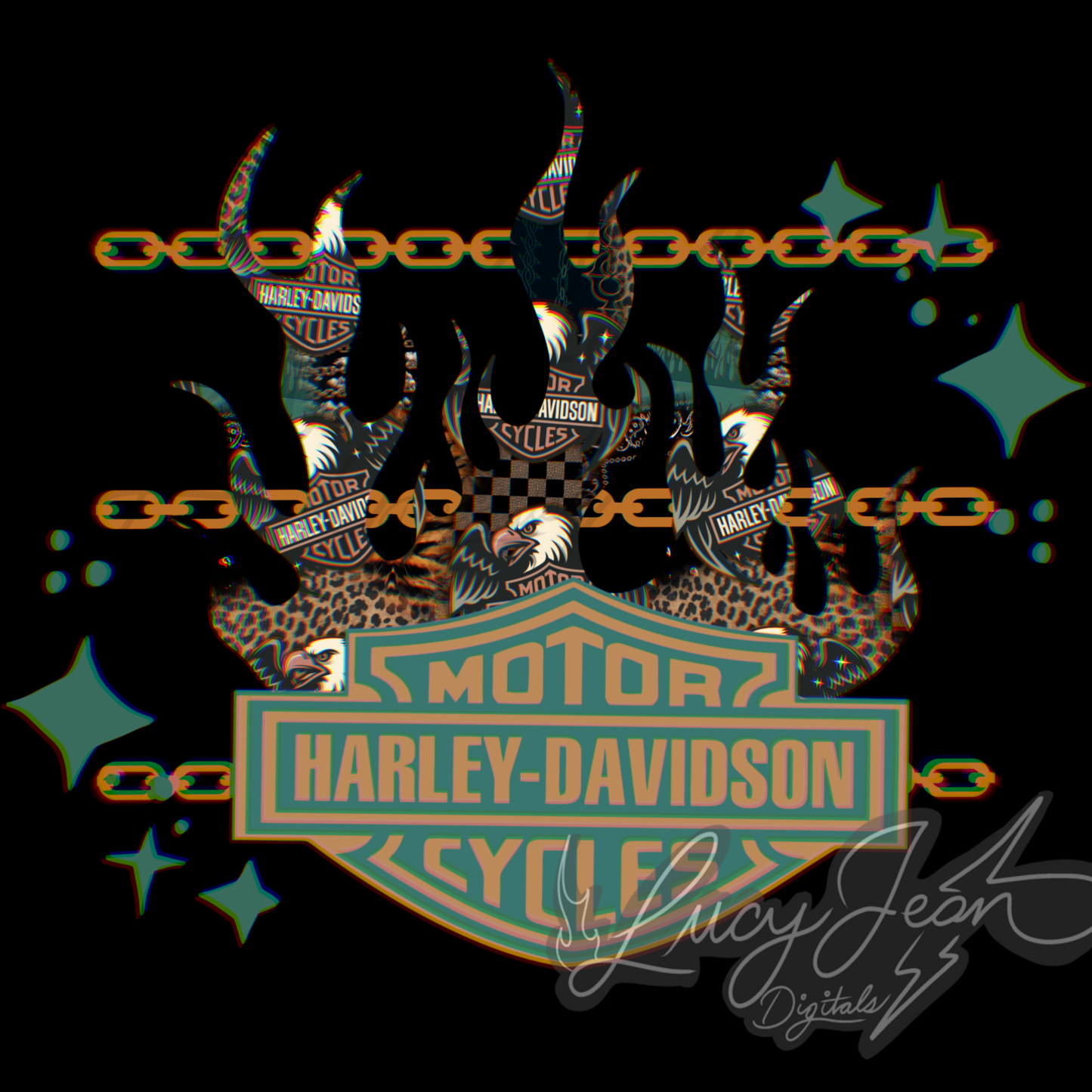 HD motorcycle trippy dopamine PNG-2026