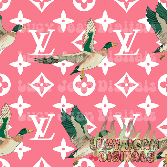 Pink Boujee Mallards Seamless File