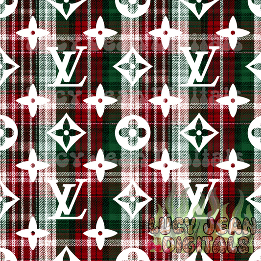 Boujee Christmas plaid Seamless File