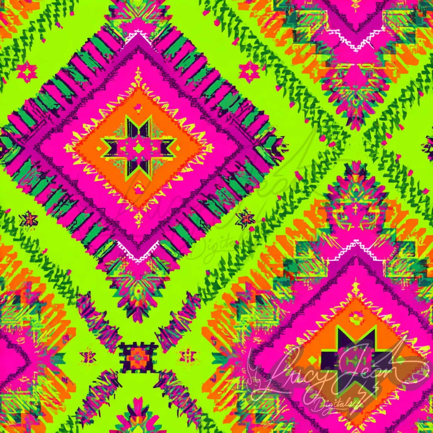 Neon Serape lime green Seamless File-2026