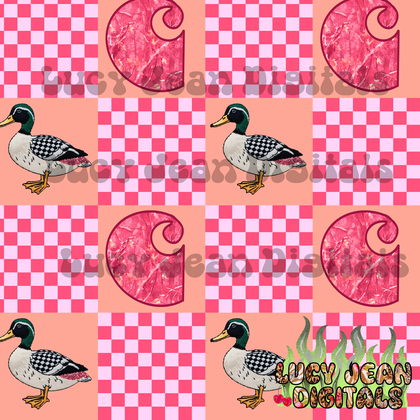 Pink Camo CH mallards Seamless File