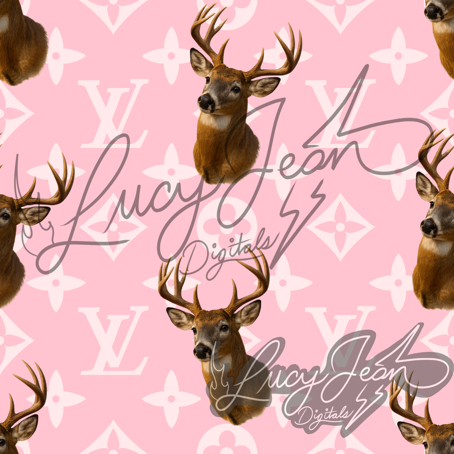 Boujee Deer pale pink Seamless File- 2026