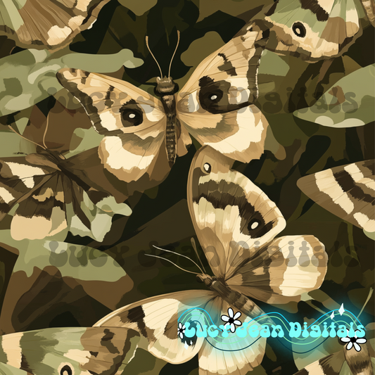 Camo moth seamless file
