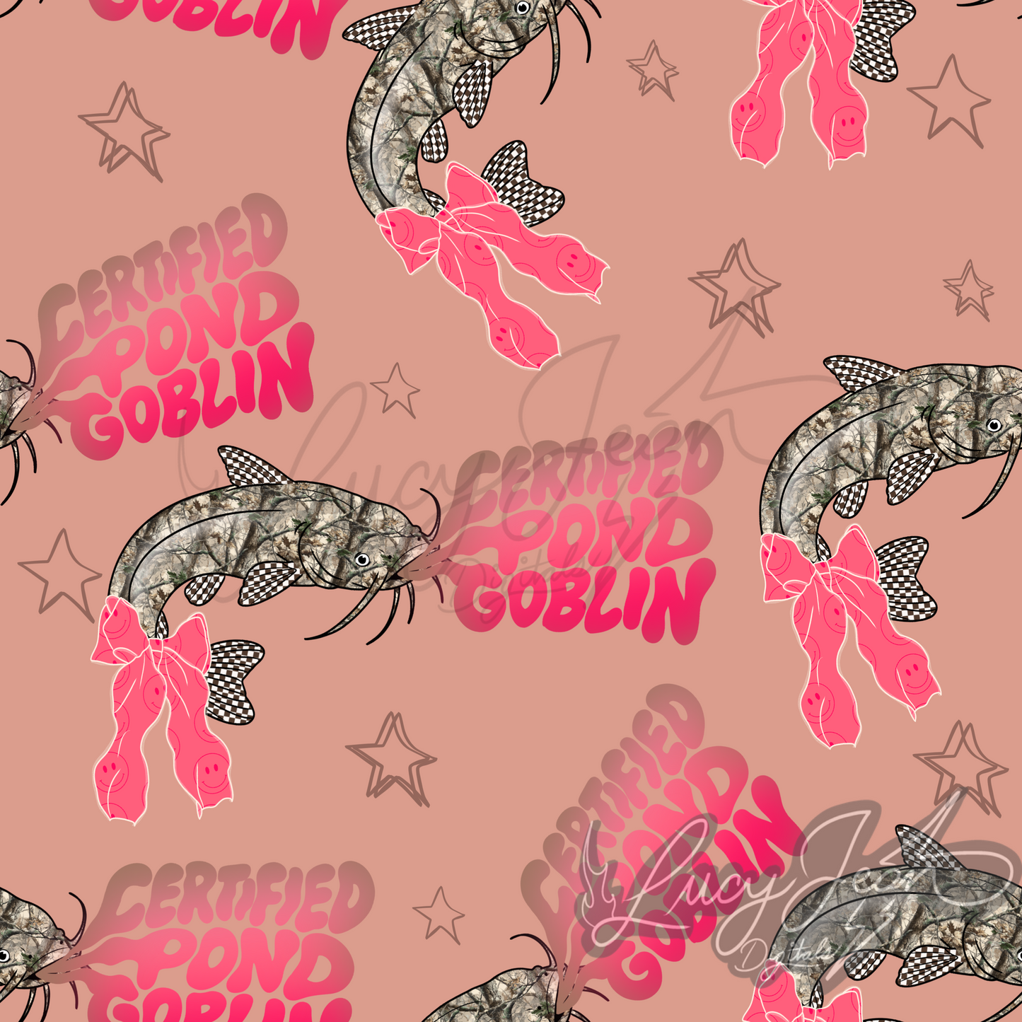 Catfish pond goblin girl Seamless File-2026