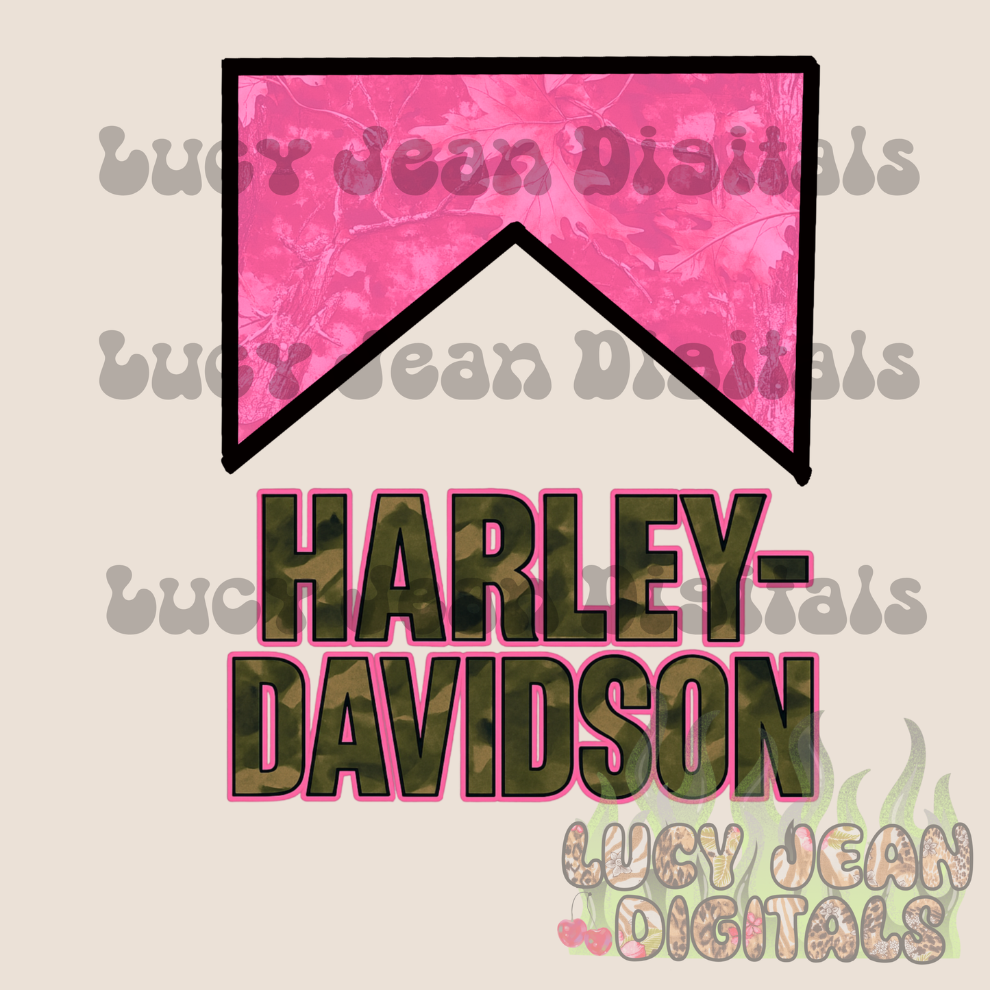 Cigarette box Pink Camo HD Motorcycle PNG