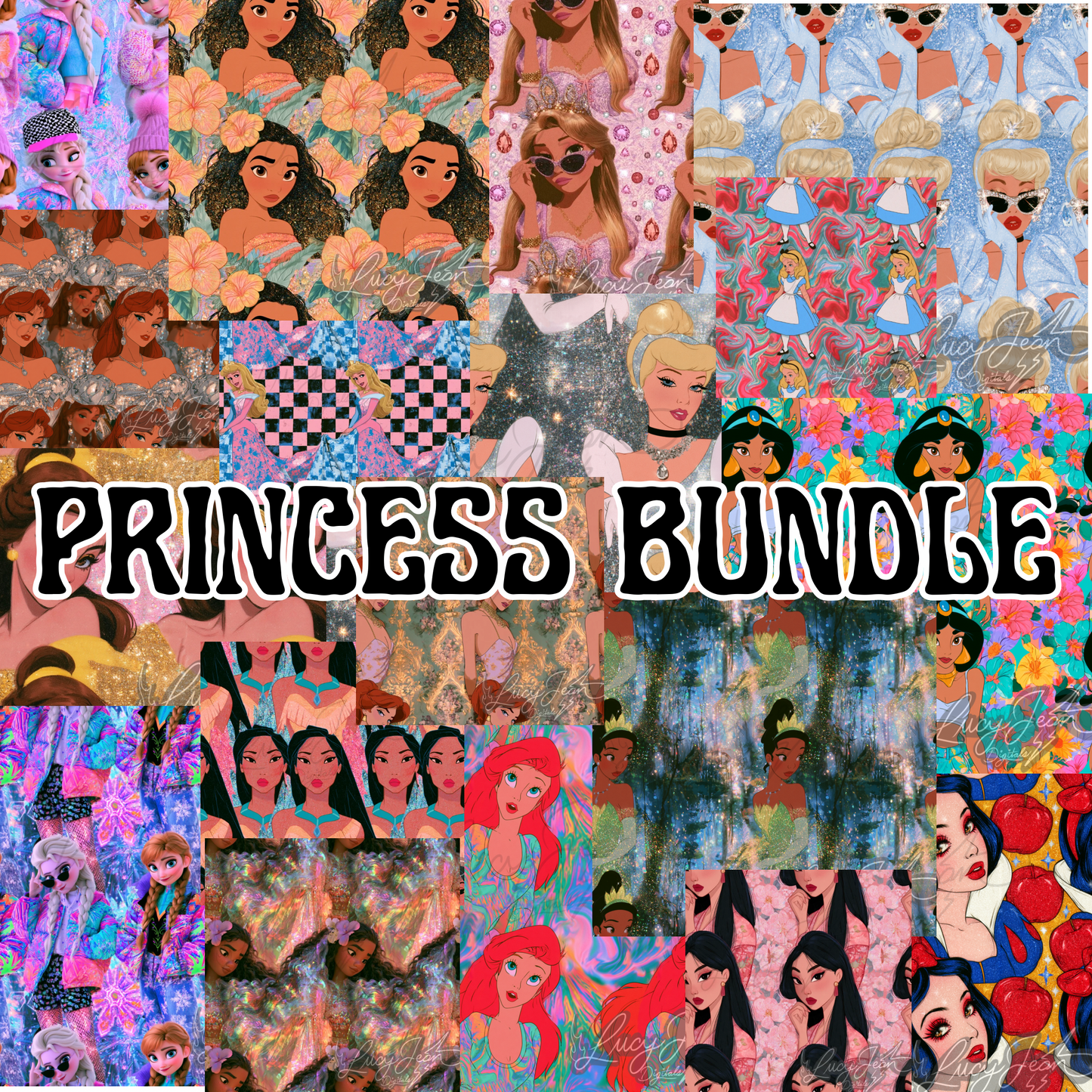 Princess Bundle seamless files(NO CODES ON THESE)-2026