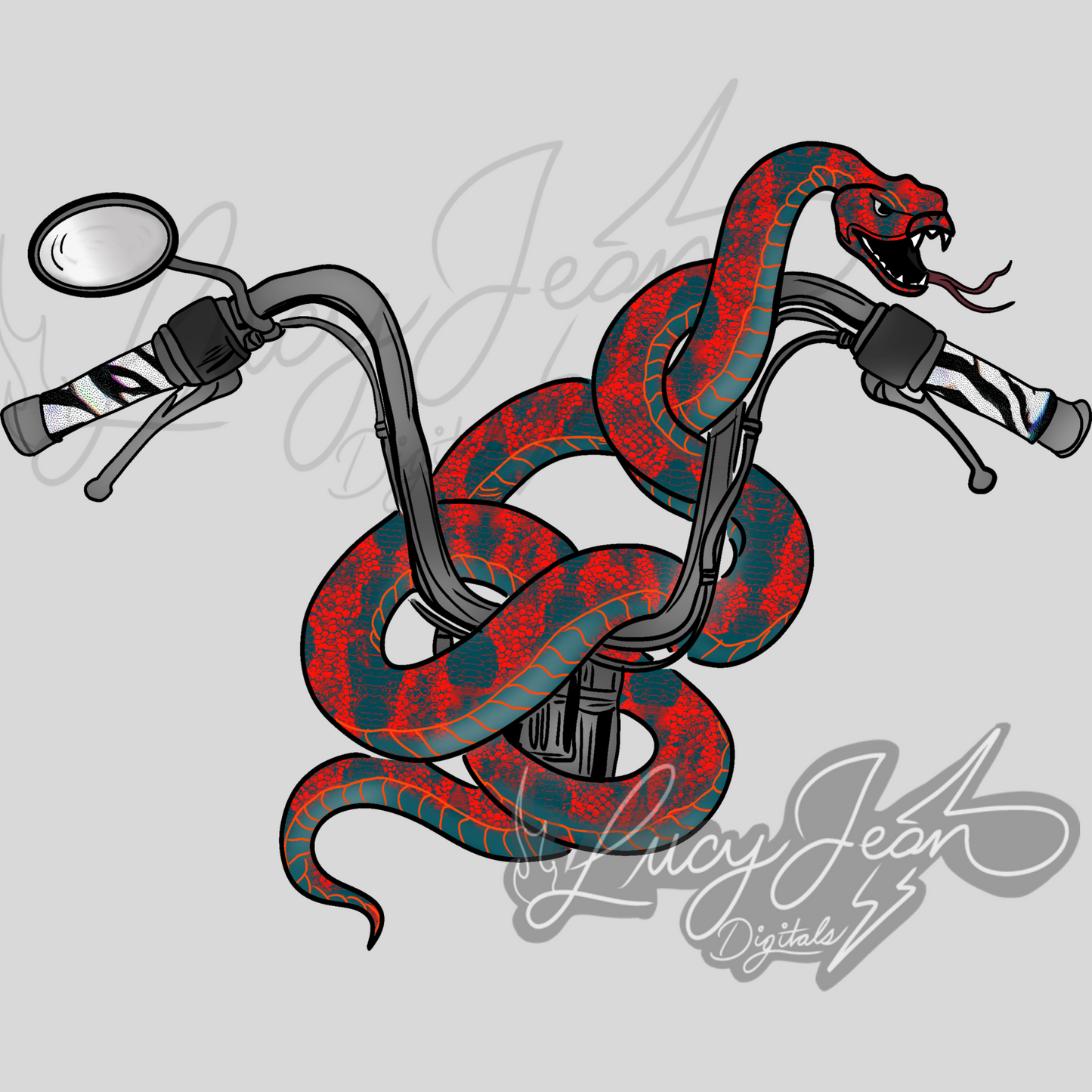 LIMITED COLLAB LJD X SLS X JCD SNAKE CHOPPER HANDLEBARS PNG
