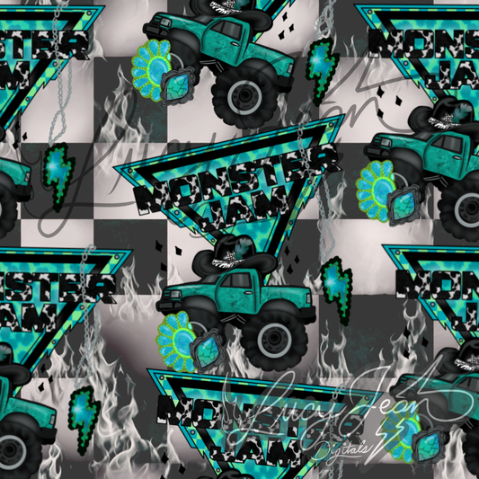 Western monster truck Seamless File- 2026