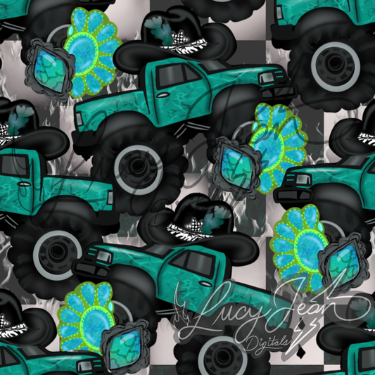 Non TM Western monster truck Seamless File- 2026