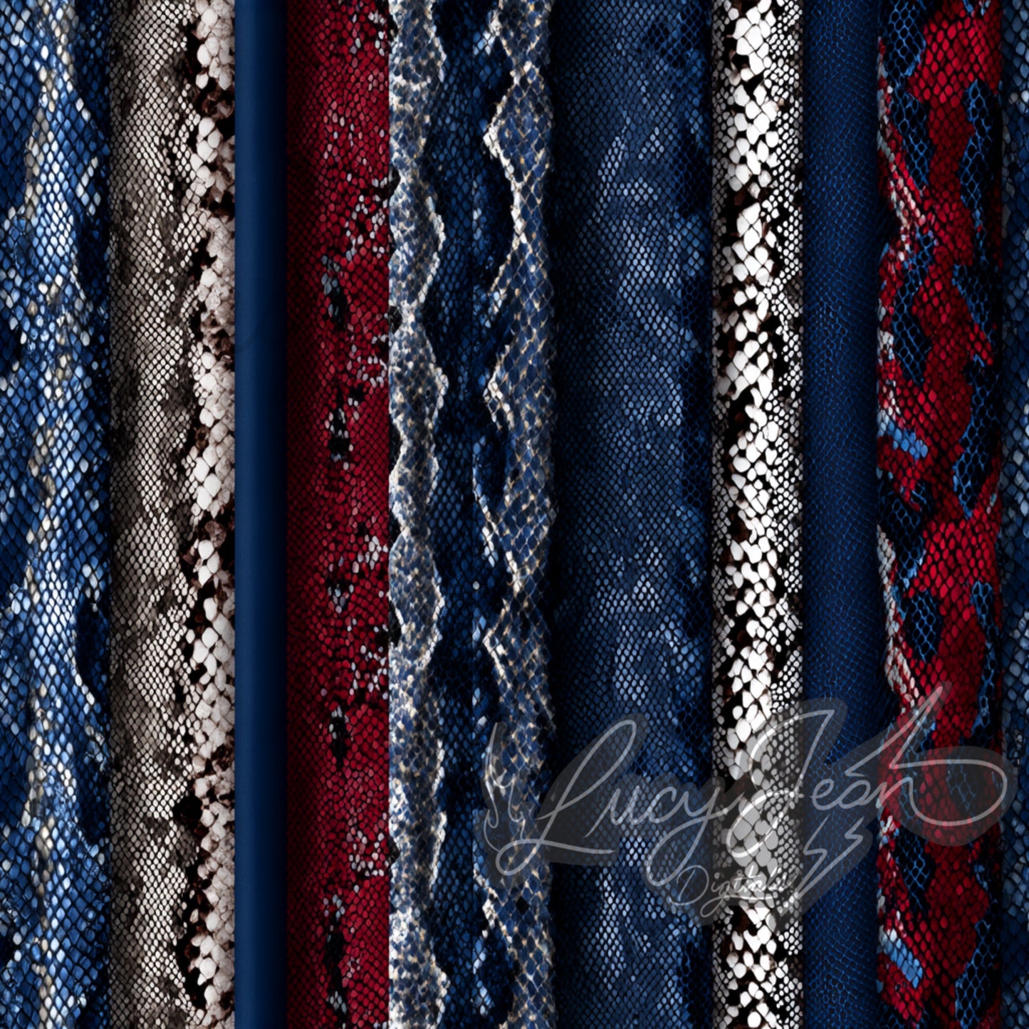 LJD x RMCC x RDD COLLAB 40J snake skin stripes seamless file ~ LIMITED