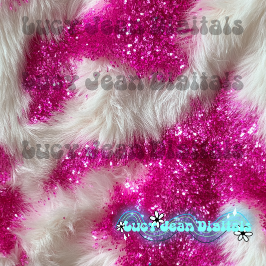 Fuschia/ White fur Seamless file