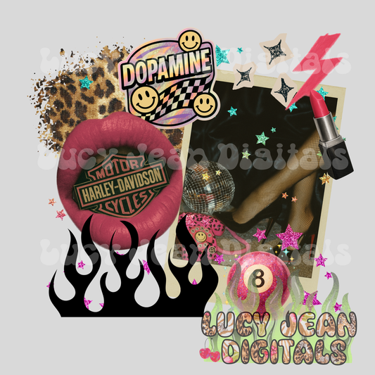 Dopamine HD motorcycle collage PNG