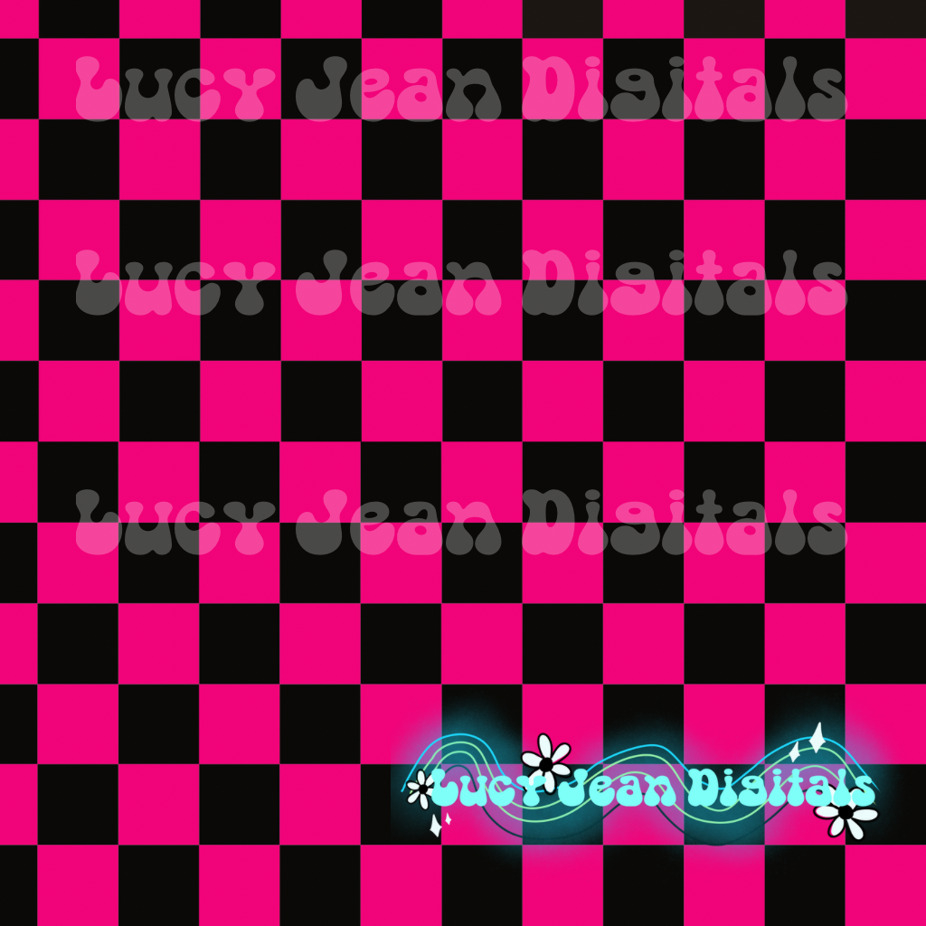 Hot pink checkered seamless file