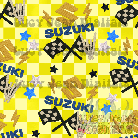 Yellow dirtbike crochet Seamless File