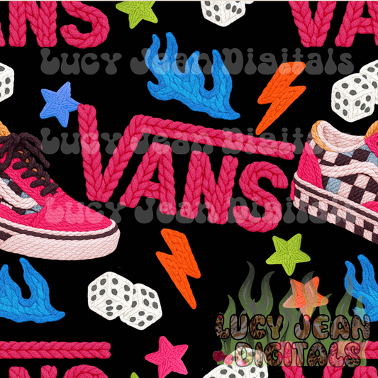 Hot pink Sneakers crochet Seamless File