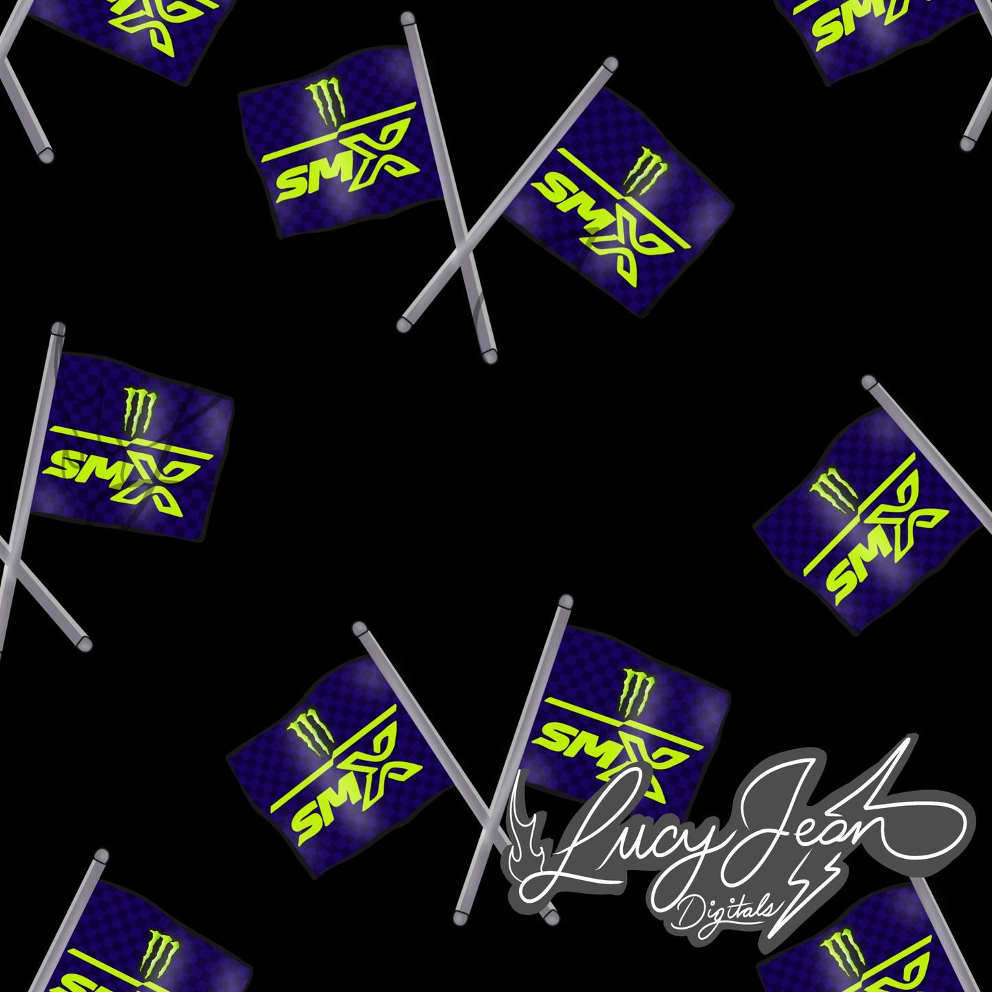 SMX Dirt bike flag Seamless File- 2026