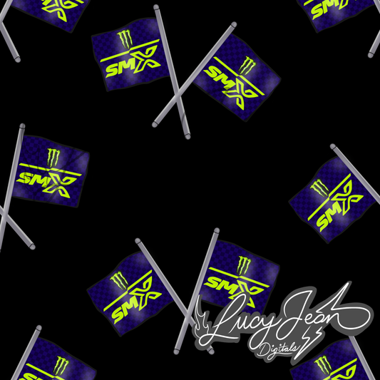 SMX Dirt bike flag Seamless File- 2026